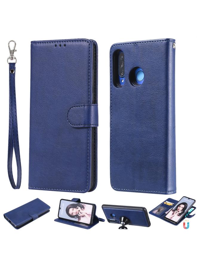 زبون جراب لهاتف Huawei P30 Lite / nova 4e، جراب واقٍ بلون واحد قابل للطي أفقيًا مع حامل وفتحات للبطاقات ومحفظة وإطار صورة وحبل تعليق - Image 1