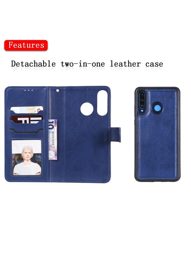 زبون جراب لهاتف Huawei P30 Lite / nova 4e، جراب واقٍ بلون واحد قابل للطي أفقيًا مع حامل وفتحات للبطاقات ومحفظة وإطار صورة وحبل تعليق - Image 5