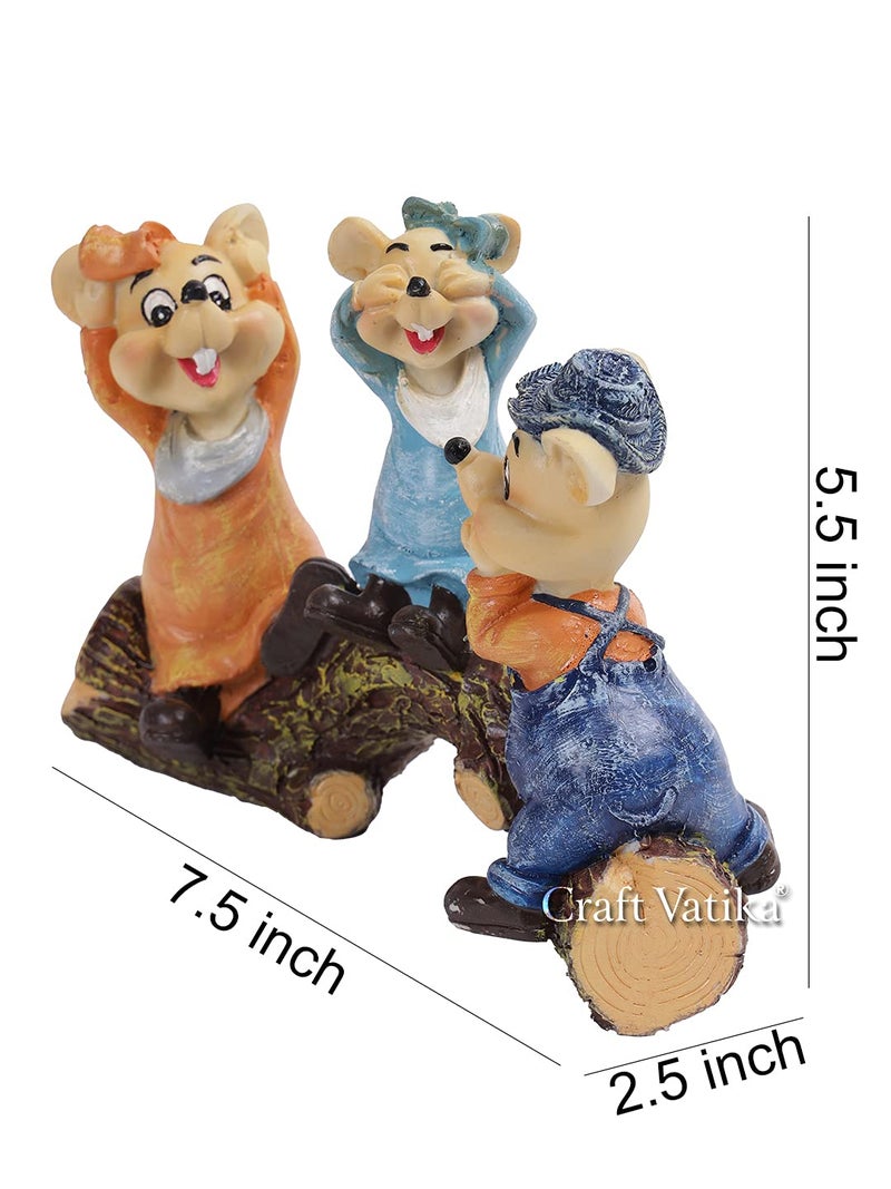 CraftVatika Polyresin Mickeys Rabbit Animal Statue Showpiece Figurine for Home Office Living Room Table Desk Decoration Decorative Items. - Image 4