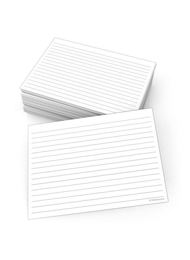 321Done Large Index Cards Made In Usa Jumbo Size 5X7 Horizontal Collegeruled Lined Notecards Doublesided Thick Heavy Duty Cardstock Simple Note Cards With Lines White Xl Set Of 50 - Image 1