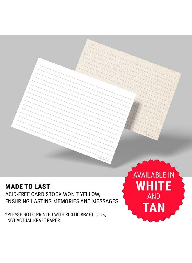 321Done Large Index Cards Made In Usa Jumbo Size 5X7 Horizontal Collegeruled Lined Notecards Doublesided Thick Heavy Duty Cardstock Simple Note Cards With Lines White Xl Set Of 50 - Image 4