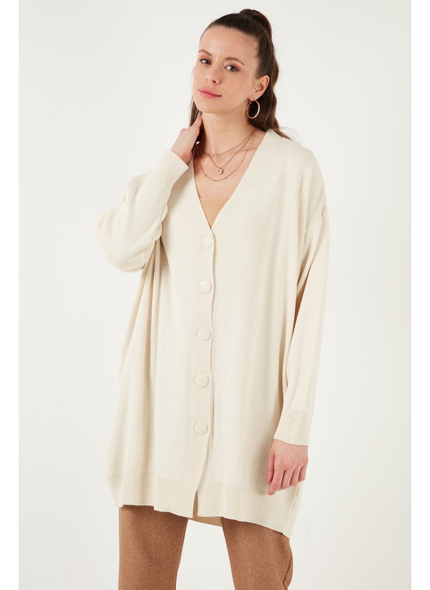 Lela V Neck Buttoned Knitted Cardigan Women's Cardigan 4616031  - Image 3
