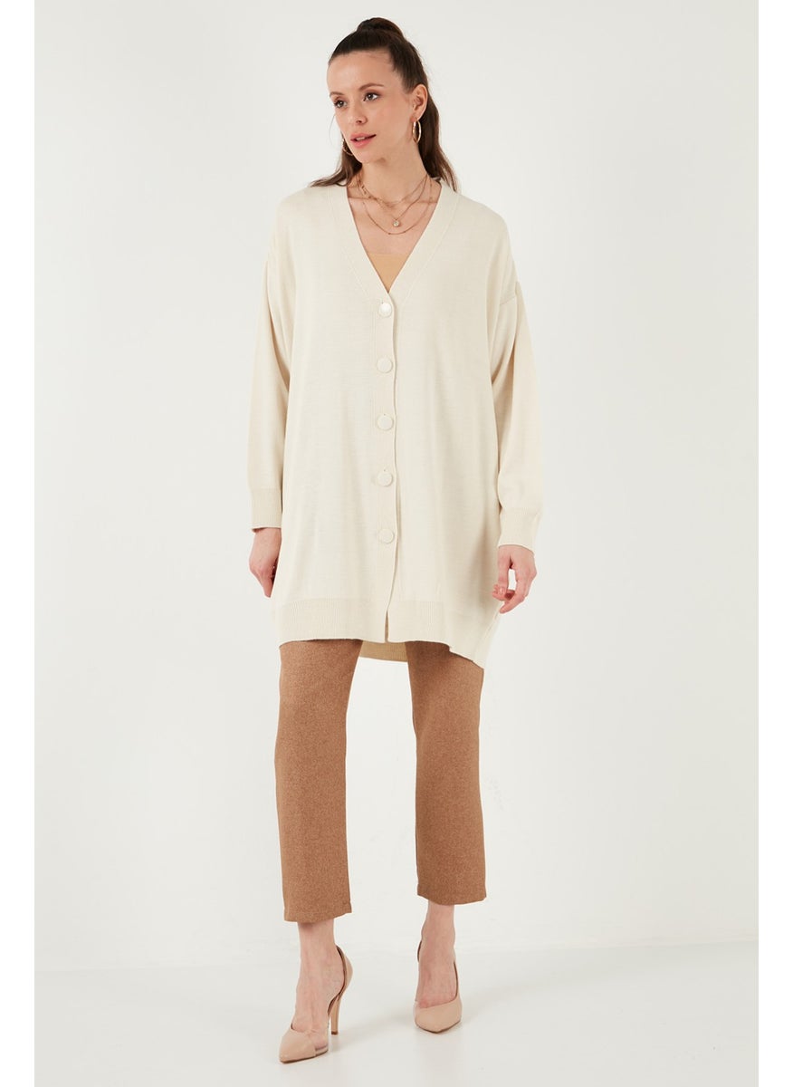 Lela V Neck Buttoned Knitted Cardigan Women's Cardigan 4616031  - Image 4