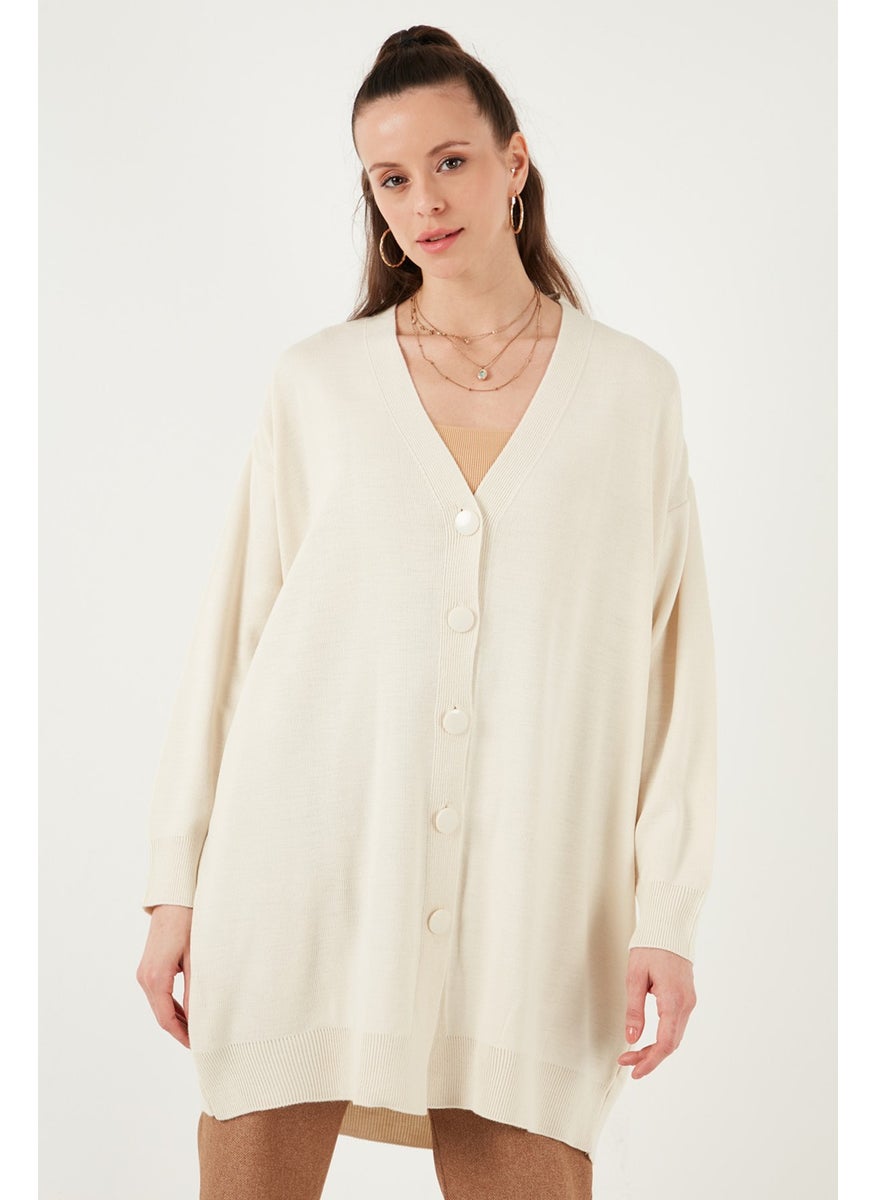 Lela V Neck Buttoned Knitted Cardigan Women's Cardigan 4616031  - Image 5