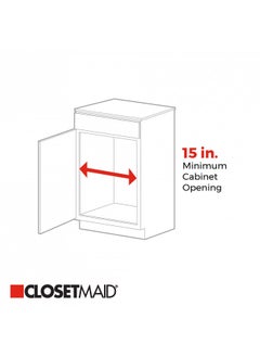 ClosetMaid Pull Out Cabinet Organizer 2, Heavy Duty, Slide Out Pantry Shelves Drawers for Kitchen, Bathroom, White, 14-Inch Two Tier - pzsku/ZE1DA8C7645FBE9DEE325Z/45/_/1728458756/5f719df1-de24-449b-99b8-13b14421e597