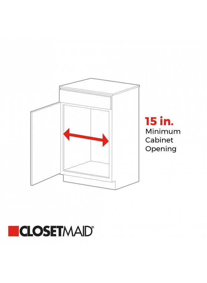 ClosetMaid Pull Out Cabinet Organizer 2, Heavy Duty, Slide Out Pantry Shelves Drawers for Kitchen, Bathroom, White, 14-Inch Two Tier - pzsku/ZE1DA8C7645FBE9DEE325Z/45/_/1728458756/5f719df1-de24-449b-99b8-13b14421e597