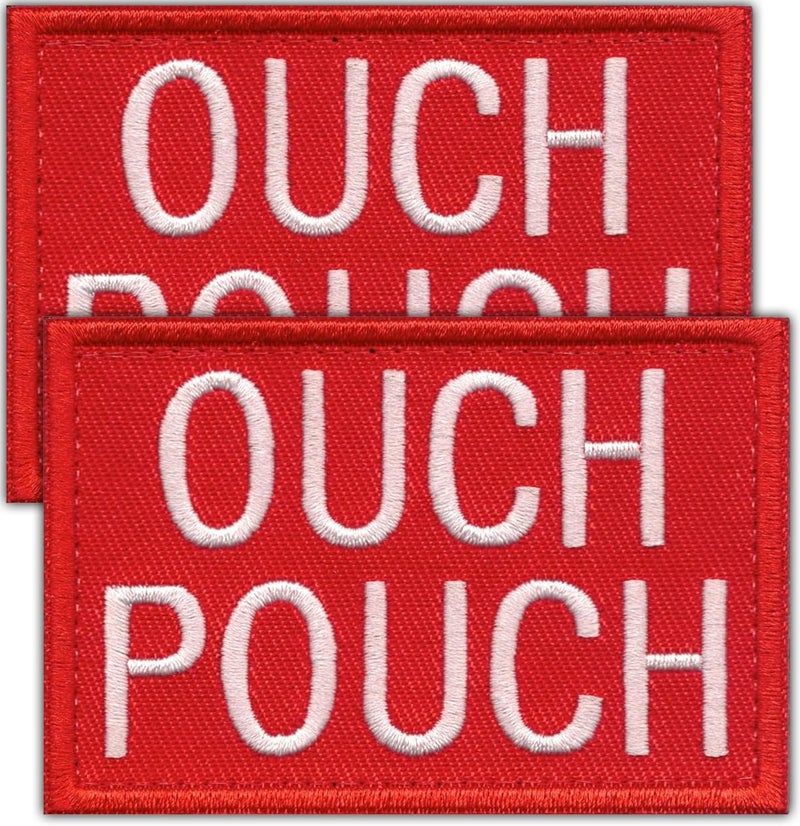 Laughing Lizards Ouch Pouch Tactical Medic Patch 2Pack  Hook  Loop Medical EMT Patch for Identifying First Aid Kit Instead of Red Cross Funny Patches for Backpacks  Equipment Ouch Pouch
