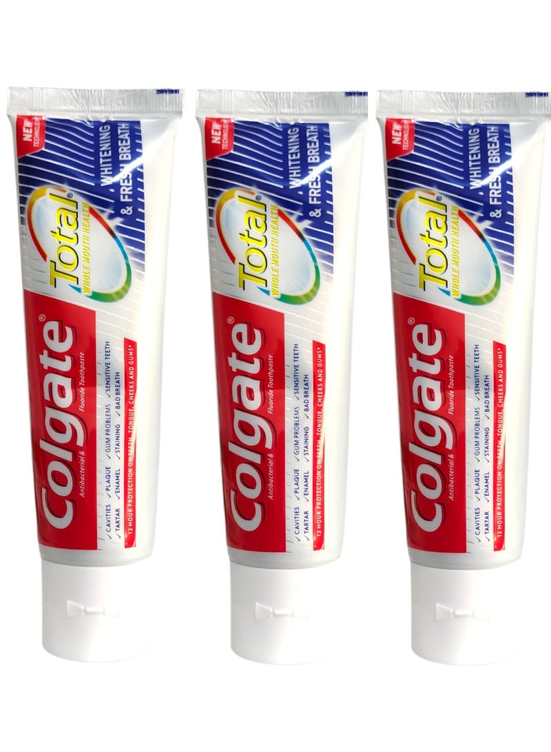Colgate 3 pices of Colgate Total Toothpaste Whitening&Fresh Breath 3X 100ml - Image 3