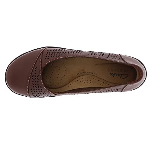 clarks Cora Iris Dark Tan Leather - Image 3