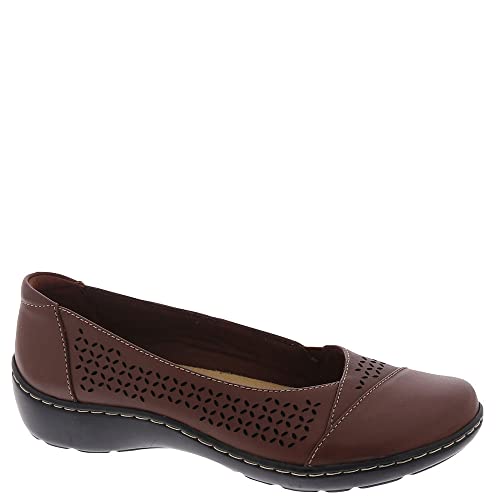 clarks Cora Iris Dark Tan Leather - Image 2