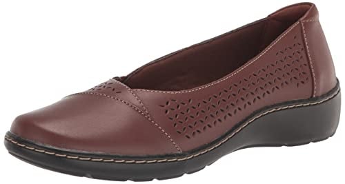 clarks Cora Iris Dark Tan Leather - Image 1