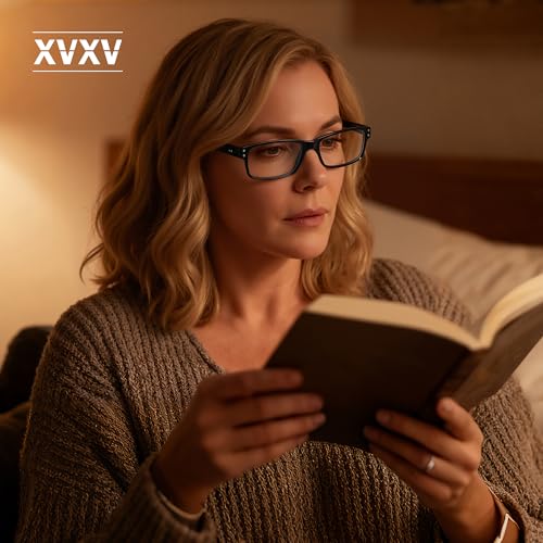 XVXV 2 Pairs +2.0 Reading Glasses,Blue Light Blocking Readers for Men Women,Anti Eyestrain/UV Lightweight Spring Hinges Eyeglasses - Image 3