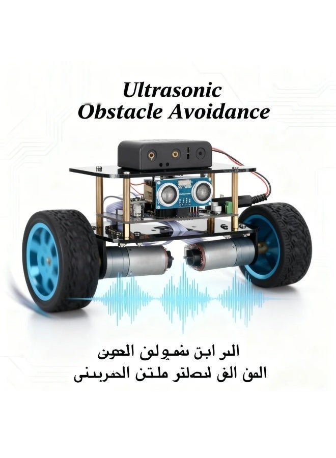 robotgcc Self Balancing Robot Kit Two Wheel Smart Balance Robot Car Ultrasonic Sensor Auto Follow Robot STEM Education Arduino Compatible Robotics Kit Learning Platform Intelligent Balance Control DIY Robot Car Programming Kit Electronics Kit for Kids Students Beginners Robotics Engineering Teaching Tool Balance Robot Kit - Image 2
