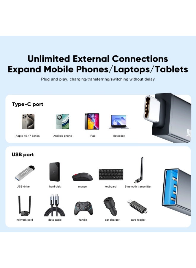 بَيّاكم محول بايكو USB-C إلى USB، USB 3.2 Gen2، نقل بيانات عالي السرعة 10 جيجابت في الثانية، محول OTG، محول صغير مصنوع من سبيكة معدنية - Image 3