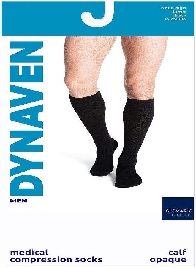 sigvaris DYNAVEN Opaque Men's Medical Compression Sock Closed Toe Grip Top Knee-High Stockings 20-30mmHg - Extra Large Short - Light Beige - Image 2