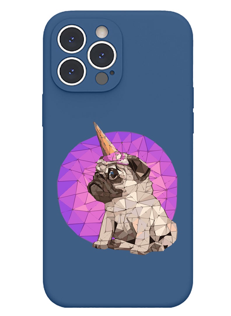 Theodor Protective Slim Fit Case Liquid Silicone Cover with Full Body Protection Anti-Scratch Shockproof Case For iPhone 15 Pro Max Blue  - pupz copy - Image 1