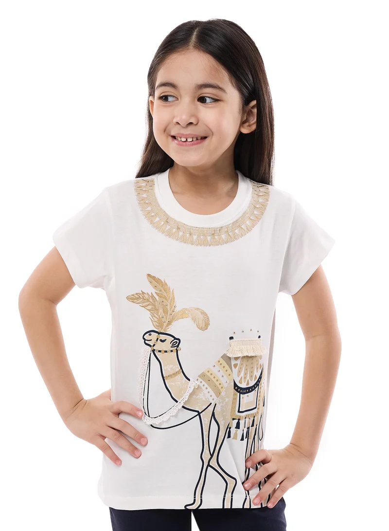 victor and jane Victor and Jane T-Shirt & Flared Leggings Set – Comfortable and Stylish Outfit for Girls