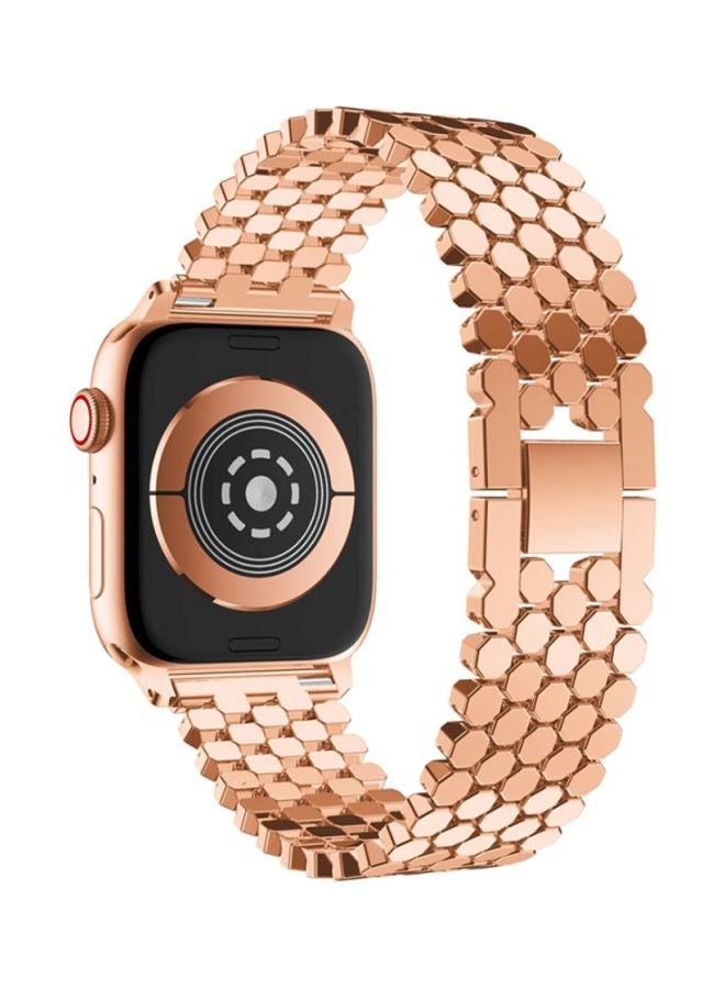 Voberry Replacement Band Loop Strap For Apple Watch Series 4 44mm Rose Gold - Image 3