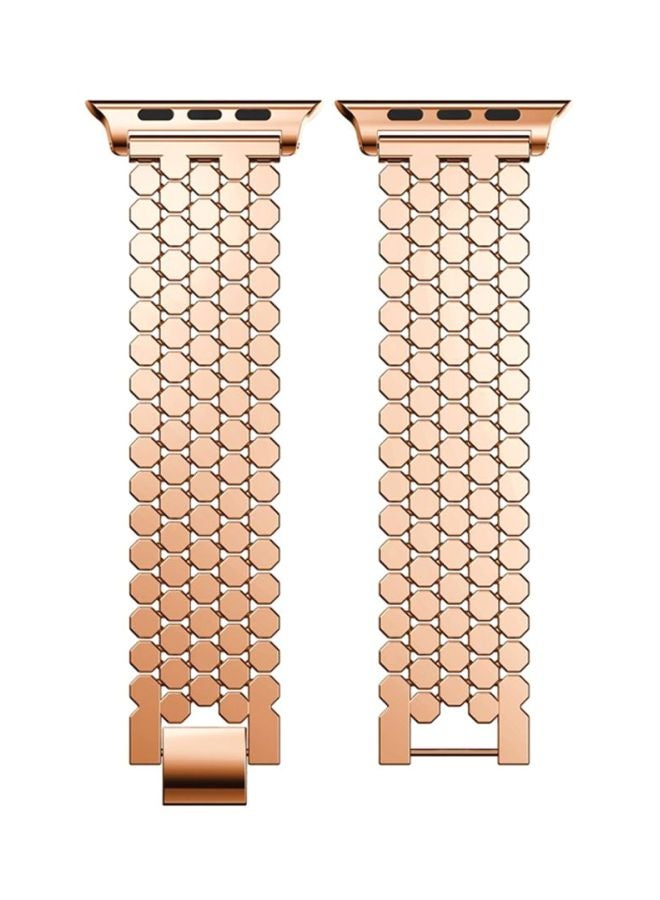 Voberry Replacement Band Loop Strap For Apple Watch Series 4 44mm Rose Gold - Image 2