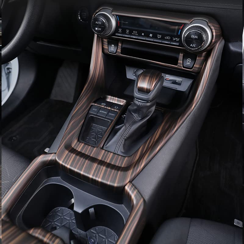 ERIDANUS Auto Accessories Fit for RAV4 2024 2023 2022 2021 2020 2019 Interior Gear Shift Box Panel Frame Overlay Cover Trim (Peach Wood Style) ABS 1 PC - Image 3