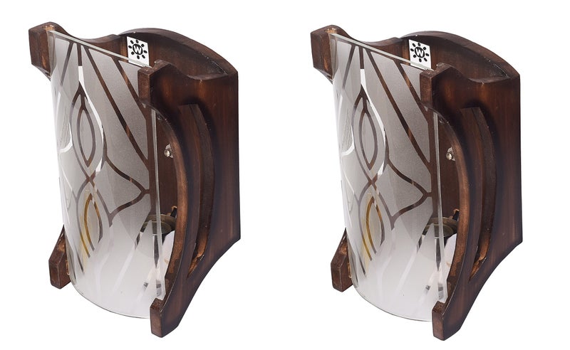 WhiteRay S43 5-Watt LED Wall Light (Pack of 2, Brown) - Image 1