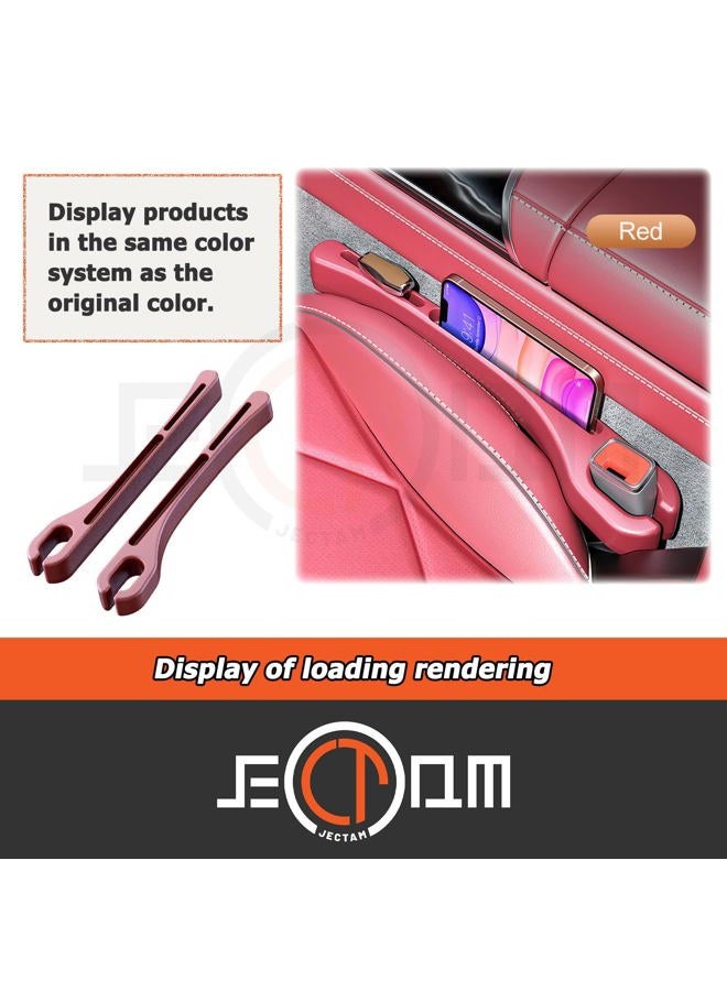 Jectam Car Seat Gap Filler, Compatible with Car SUV Truck Drop Stop Car Seat Gap Filler Between Seat and Console (Red, Pack of 2) - Image 4