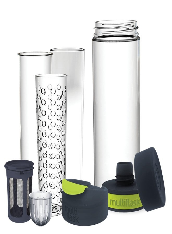 Precidio Design Multi Flask Hydration System 6-in-1 Revolutionary Water Bottle Drink System for all Beverage Types - Image 2