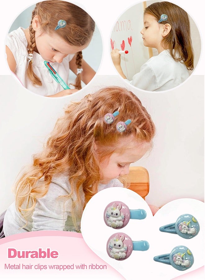 Bolivia's Hair Accessories Set for Kids with hand-held blue flower shape gift box, includ cartoon Hair Clips cartoon hairband colorful hairband and Children's Clips Perfect Little Girl Gifts  - Image 4
