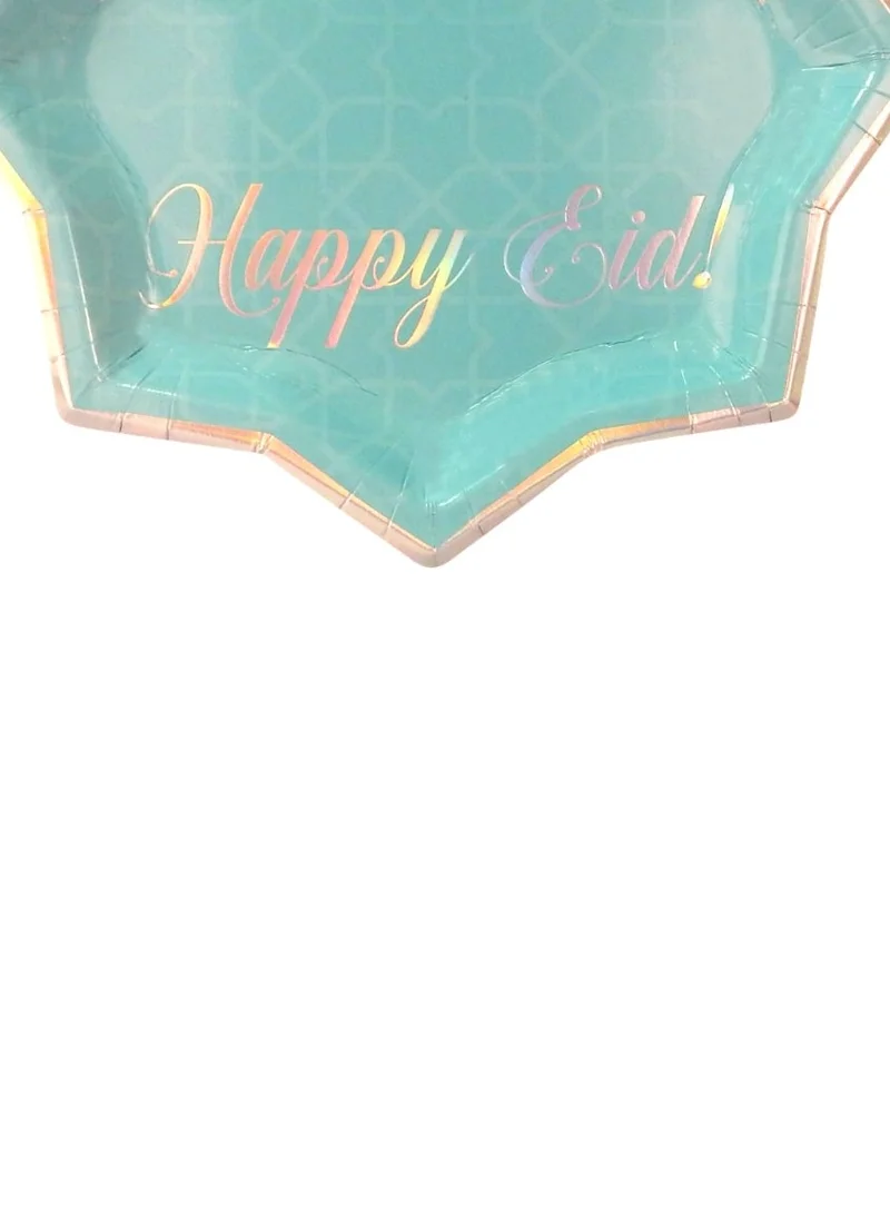 Peacock Supplies Peacock Supplies 10 Pack Happy Eid Disposable Party Plates for Eid Festive Table Settings
