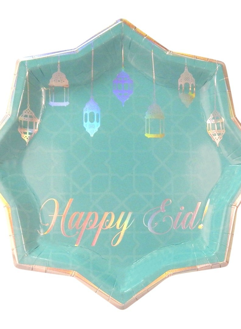 بيكوك سبلايز 10 عبوات من أطباق حفلات عيد سعيد للاستعمال مرة واحدة  - Image 2