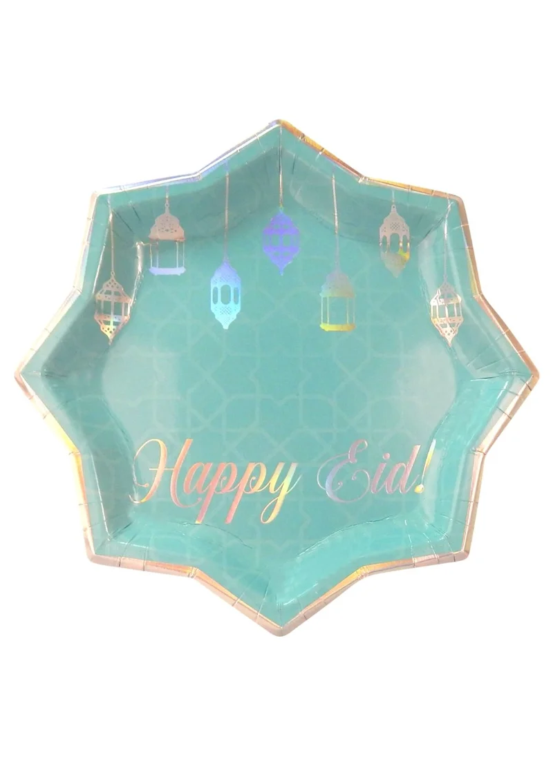 Peacock Supplies Peacock Supplies 10 Pack Happy Eid Disposable Party Plates for Eid Festive Table Settings