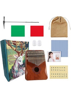 Favarey Kalimba Thumb Piano 17 Keys, Portable Mbira Finger Piano, with Carrying Bag Study Instruction and Tune Hammer Unique Giftfor Kids and Adults  - Image 4