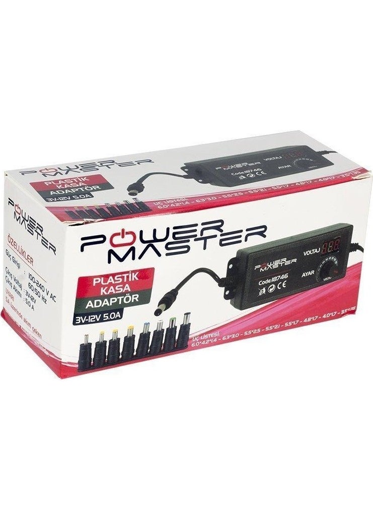 Powermaster 3V-12V 5Amp Multi-End Adjustable Adapter  - Image 3