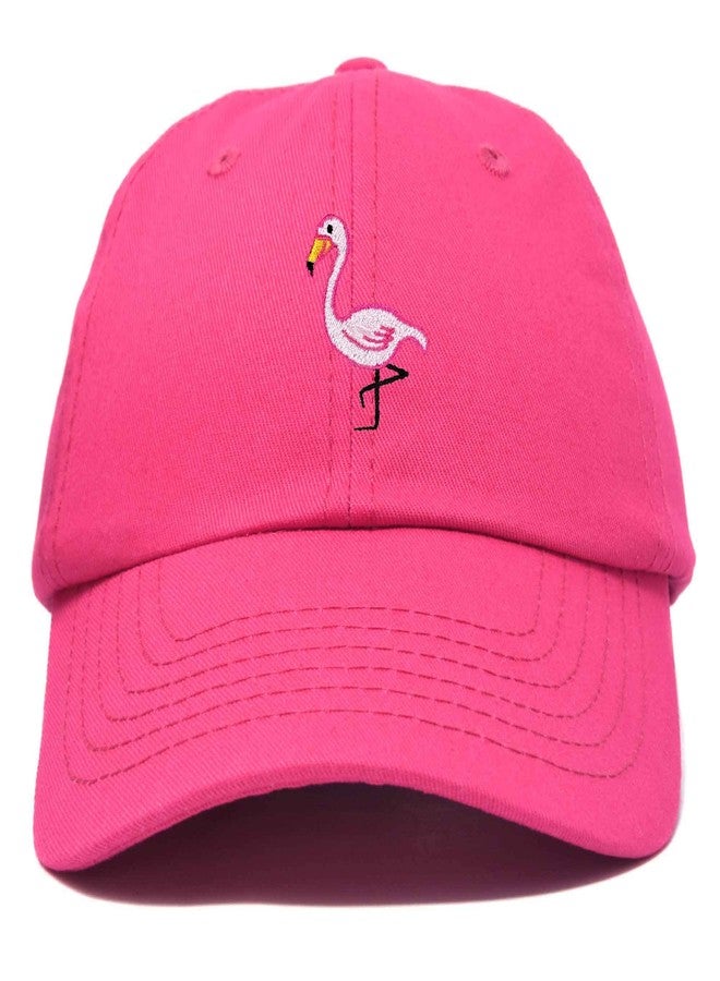 DALIX Flamingo Hat Women's Baseball Cap in Hot Pink - Image 1