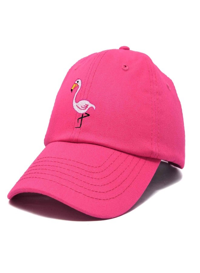DALIX Flamingo Hat Women's Baseball Cap in Hot Pink - Image 4