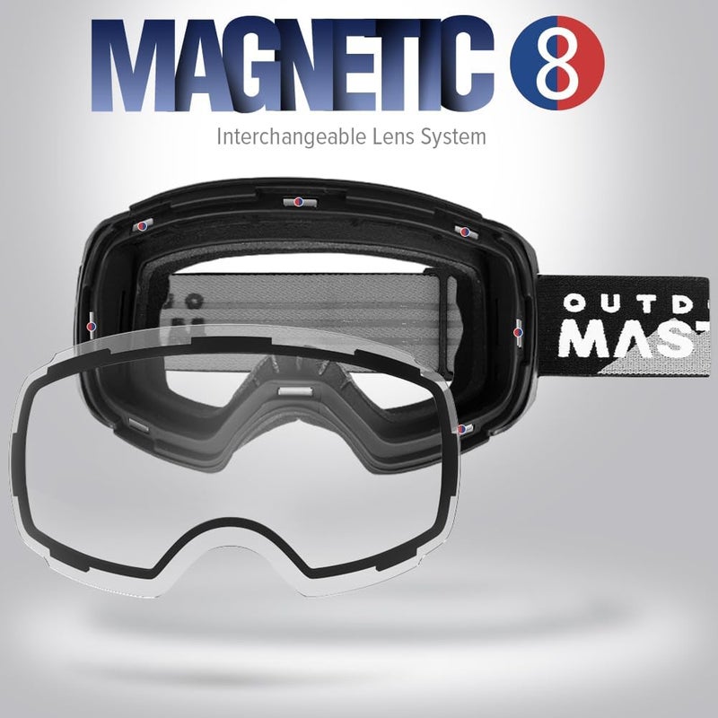 OutdoorMaster Ski Goggles PRO - Frameless, Interchangeable Lens 100% UV400 Protection Snow Goggles for Men & Women - Image 2
