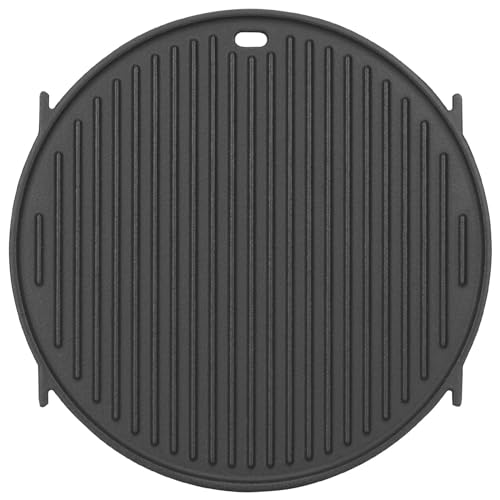 PETKAO 8834 65171 Griddle for Weber Gourmet BBQ System Sear Grate, for 22'' Weber Original Kettle Premium/Charcoal Grill Accessories, 22" Smokers, for Kettle Charcoal Grill Grate 22 inch, Cast Iron - Image 1