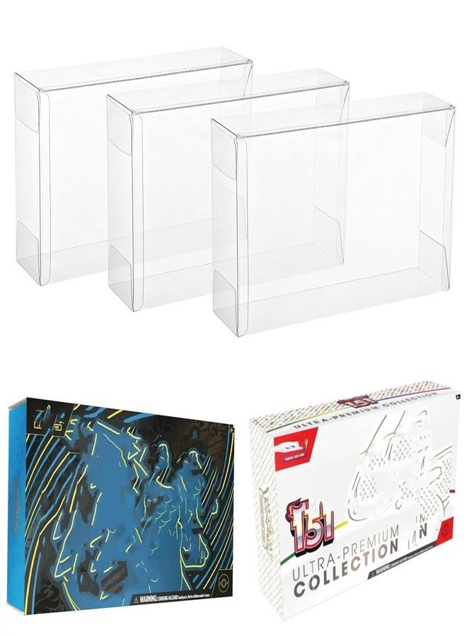 FMOACEN 5 PCS Protector Cases for Mega Charizard X EX and Mew 151 UPC Clear Hard Premium Plastic Collection Protector Boxes Scratch Resistant for Displays or Storage Compatible with Mega Charzrd UPC & 151UPC - Image 1
