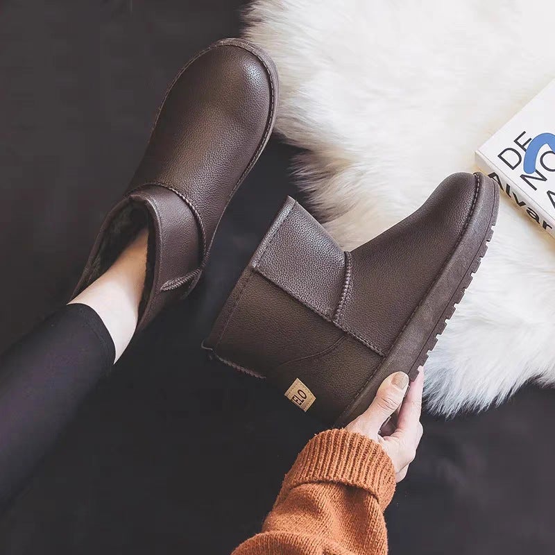 Winter Warm High-Top Womens Snow Boots Fur-Lined Long Tube KDL-PU022 Brown
