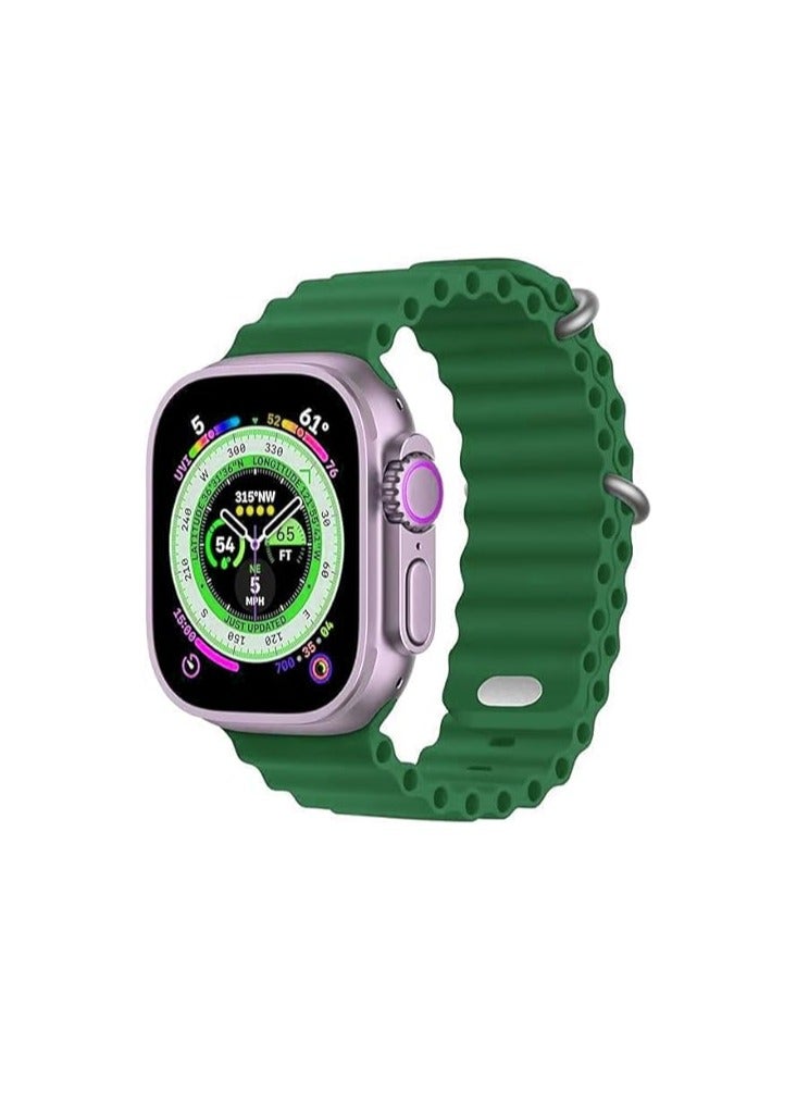 Ocean Band For Apple Watch 41mm 40mm 38mm, Soft Silicone Sport Wristbands Replacement Strap iWatch Ultra SE 8 7 6 5 4 3 2 1  - Image 1