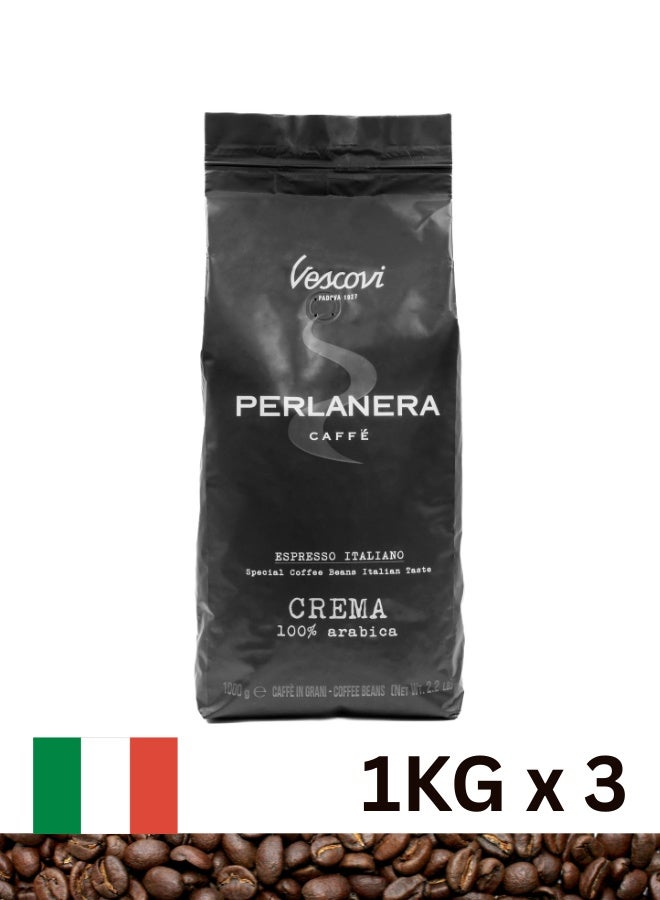 Vescovi Perlanera Crema Arabica Flavor Coffee Beans 3kg Made in Italy - Image 3