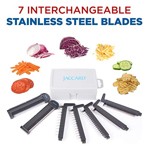 Jaccard Stainless Steel SafeHands Mandolin Slicer, Food Chopper, Compact Vegetable Chopper with Seven Interchangeable Blade Cartridges, Easy to Use and Store, Dishwasher-Safe - Image 5