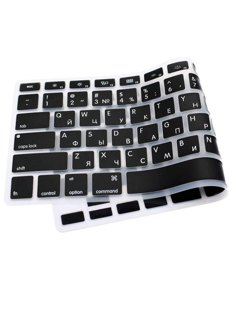 Keyboard Cover Compatible For MacBook Air 13" 15" 17" Inch With Retina Display Silicone Skin For MacBook Air 13.3'' USA Version Russian/English - Image 4