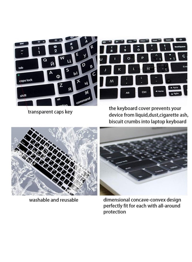 Keyboard Cover Compatible For MacBook Air 13" 15" 17" Inch With Retina Display Silicone Skin For MacBook Air 13.3'' USA Version Russian/English - Image 5