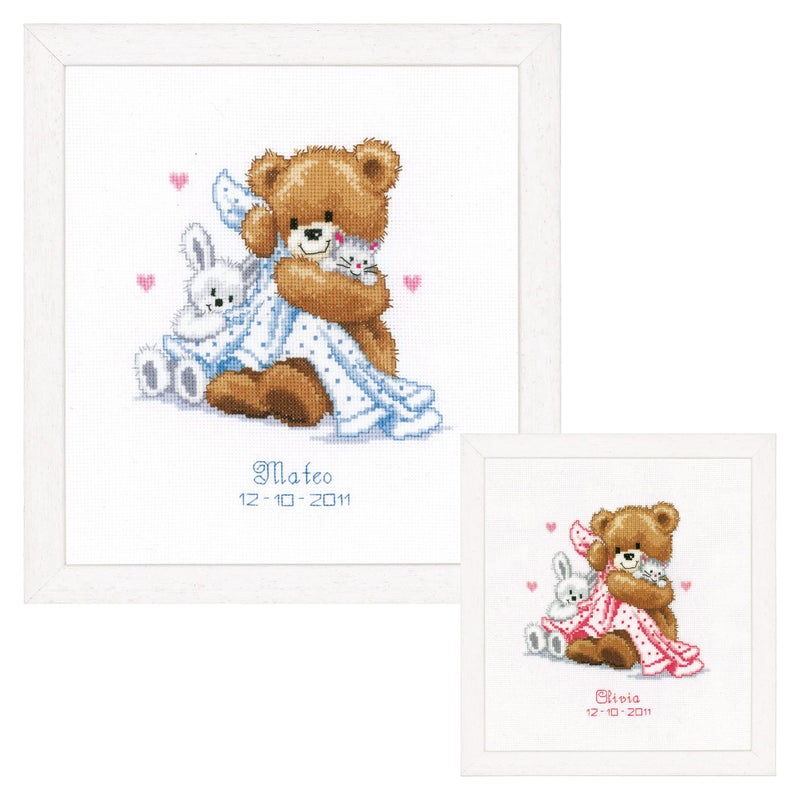 Vervaco Counted Cross Stitch Kit Bear with a Blanket PN-0011901 - Image 1