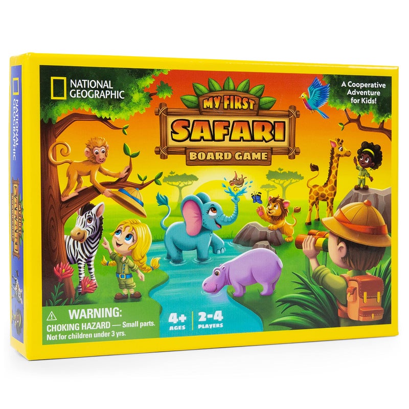 Blue Marble NATIONAL GEOGRAPHIC My First Safari Board Game for Kids 4-6 Animal Game for Adults, Cooperative Fun Perfect for Family Game Night, Board Games for Family Night - Image 1