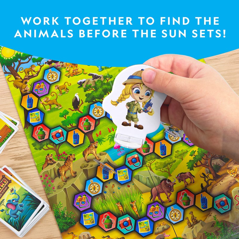 Blue Marble NATIONAL GEOGRAPHIC My First Safari Board Game for Kids 4-6 Animal Game for Adults, Cooperative Fun Perfect for Family Game Night, Board Games for Family Night - Image 3