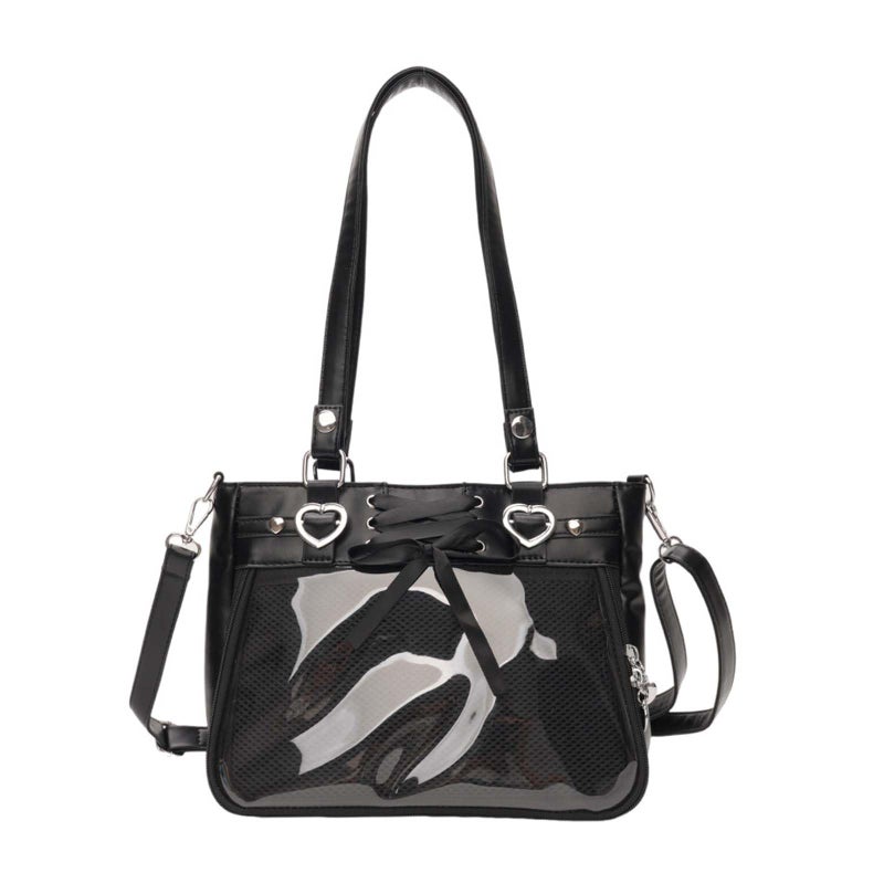 KeAiDMon Versatile Large Capacity Women's Shoulder Bag Anime Silk Ribbon Pin Display Bag - Image 1