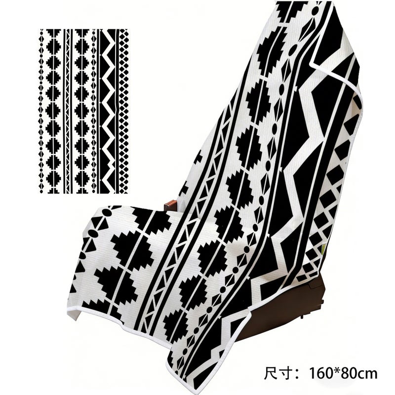 Cross-Border Foreign Trade New Model Car Seat Cover Two-In-One Beach Towel, Absorbent, Warm, Soft, Large Bath Towel for Beach and  Swimming - Image 1