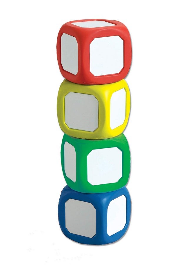Learning Advantage Learning Advantage Write-On Wipe-Off Dice - 2" - Set of 4 - Magnetic Dry Erase Dice 